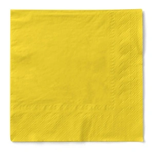 3-слойни салфетки за маса, Tissue - Yellow / 24 x 24 см / 150 бр. - Img 2