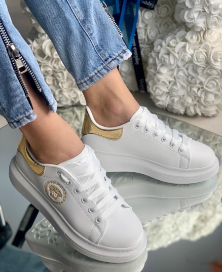 Pantofi Sport Cod: FCL701-3 White/Gold