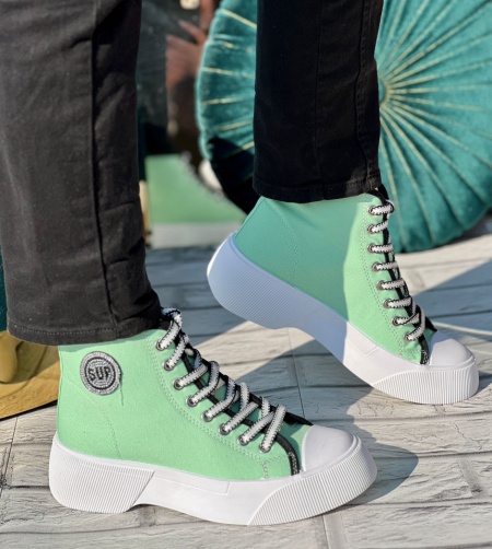 Pantofi sport cod: N7276Green - Img 4