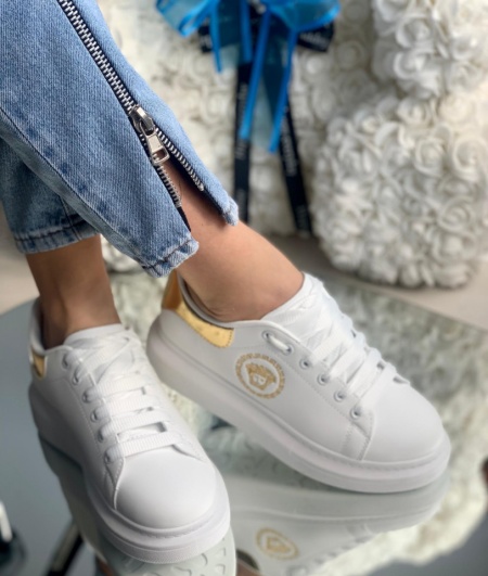 Pantofi Sport Cod: FCL701-3 White/Gold - Img 2