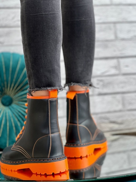 Ghete cod: J2002-3 Black/Orange - Img 2