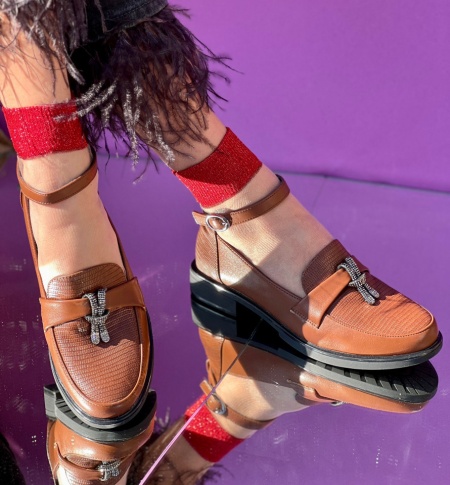 Pantofi Casual Cod:E616Brown - Img 3