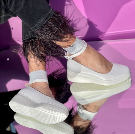 Pantofi Casual Cod:W-32 White - Img 2