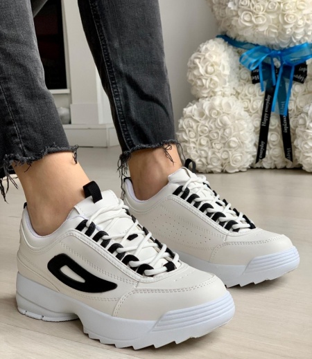 PANTOFI SPORT COD: AB630 WH/BLACK - Img 2