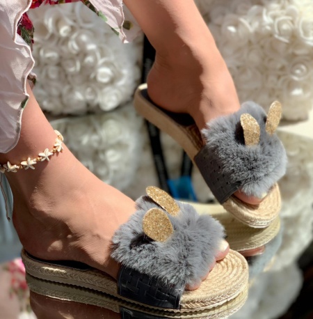 Papuci cod: Bunny Grey - Img 2