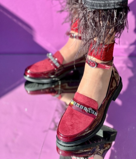 Pantofi Casual Cod:E608LA Wine