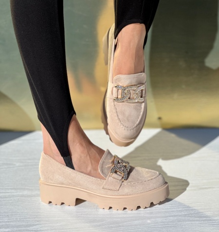 Pantofi Casual Cod:Z-5 Beige - Img 3