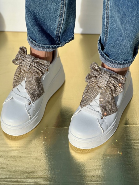 Pantofi Sport Cod: BK-72 White/Gold