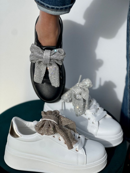 Pantofi Sport Cod: BK-72 White/Silver - Img 2