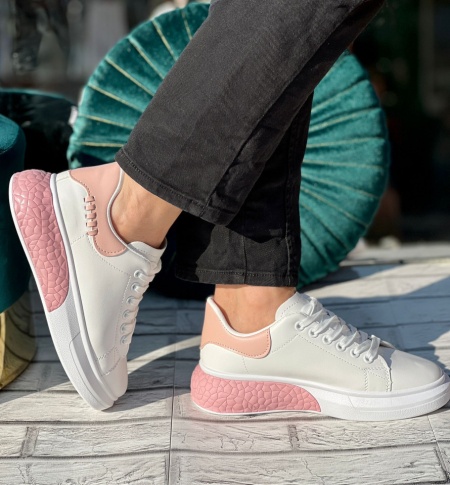 Pantofi sport cod: H-20 White/Pink - Img 3