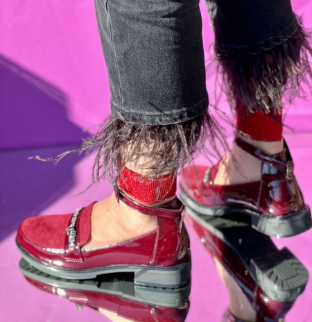 Pantofi Casual Cod:E608LA Wine - Img 3