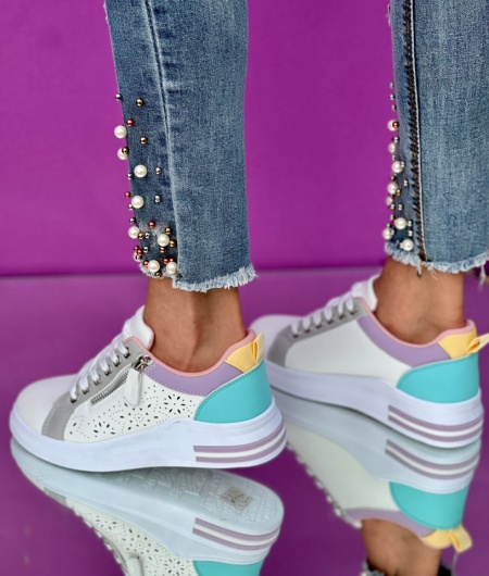 Pantofi sport cod:AB982White/Purple - Img 3