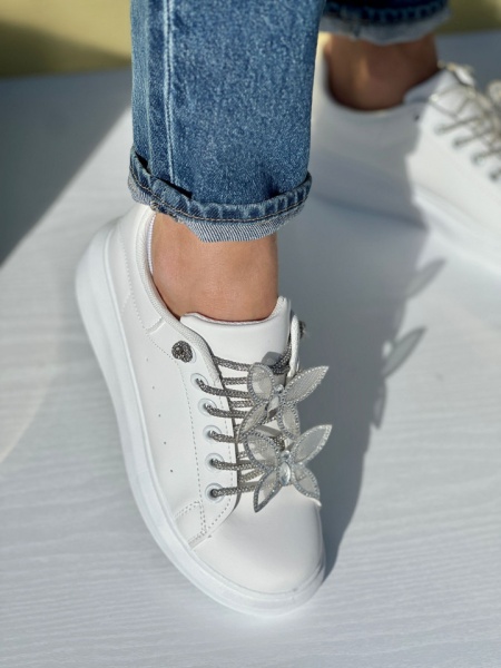 Pantofi Sport Cod: BK-68 White/Silver - Img 3