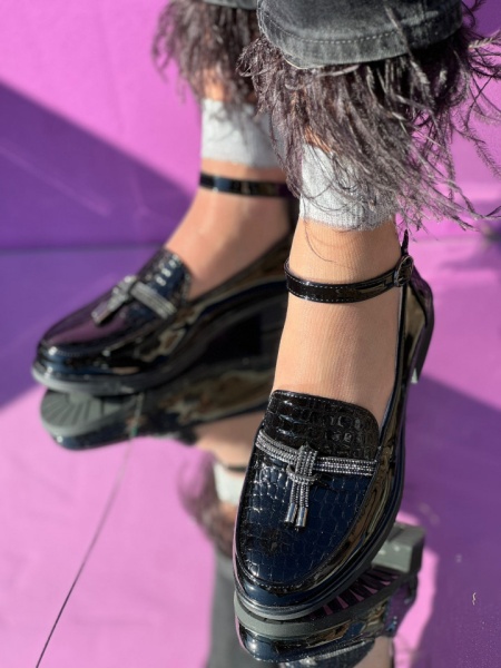 Pantofi Casual Cod:E601 Black - Img 2