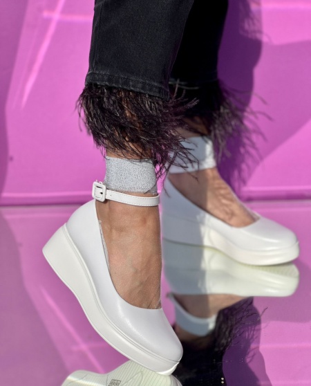 Pantofi Casual Cod:W-32 White - Img 5