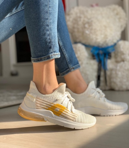 Pantofi sport cod: LT161-2 White/Yellow - Img 3