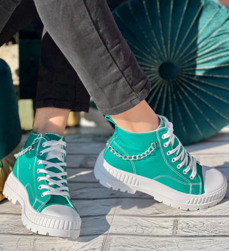 Pantofi sport cod: N-7276Green - Img 3