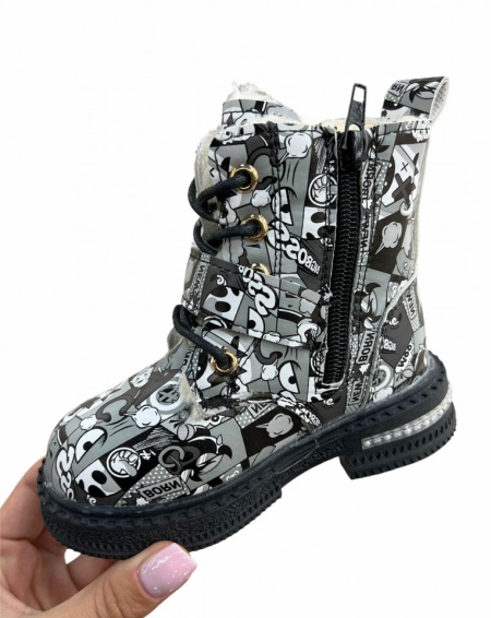 Ghete Cod: K22 Black/Grey - Img 2