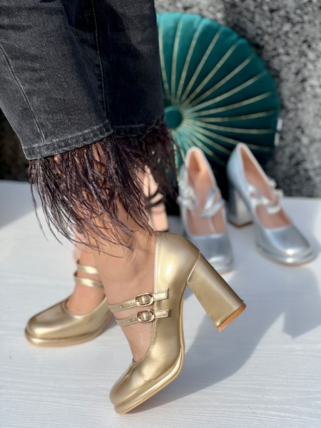 Pantofi Casual Cod:A23-601 Gold - Img 4