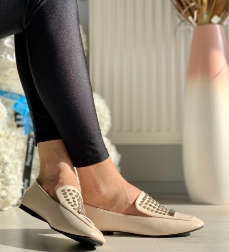 Pantofi cod: G007 Beige - Img 2