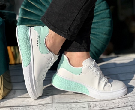 Pantofi sport cod: H-20 White/Green - Img 3
