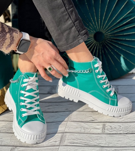 Pantofi sport cod: N-7276Green - Img 4