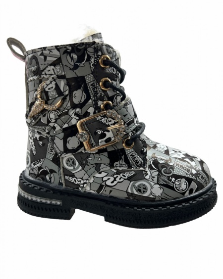 Ghete Cod: K22 Black/Grey - Img 3