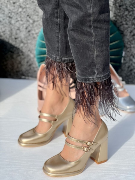 Pantofi Casual Cod:A23-601 Gold - Img 5