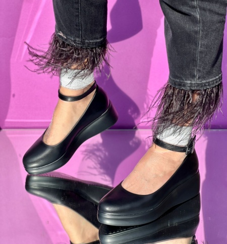 Pantofi Casual Cod:W-32 Black - Img 2