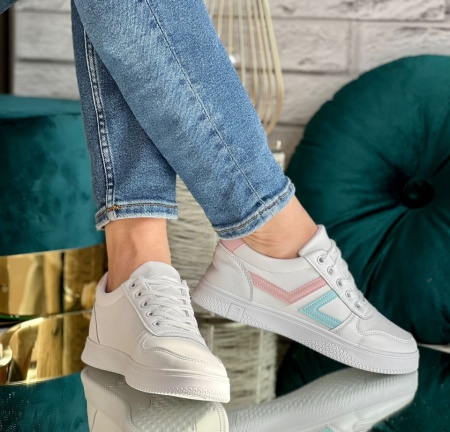 Pantofi Sport Cod: A55 White/Pink - Img 2