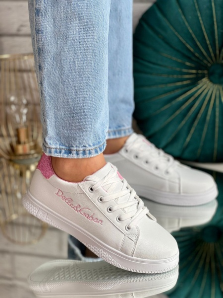Pantofi sport cod:A69White/Pink - Img 2