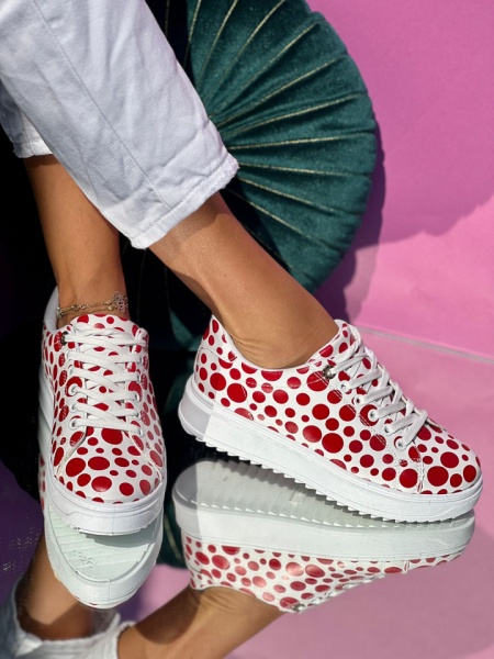 Pantofi Sport Cod: SX81 White/Red - Img 3