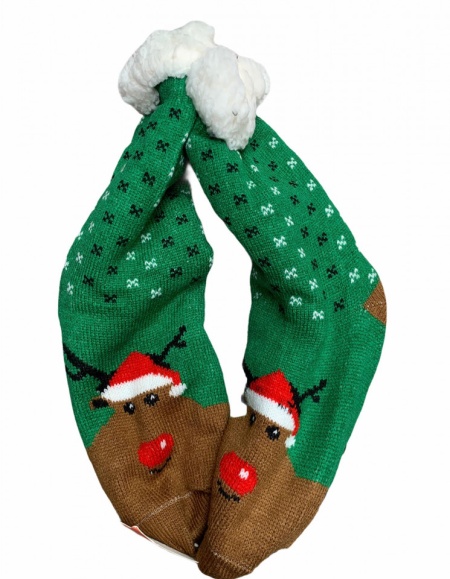 Sosete Imblanite Cod: Santa Green - Img 2