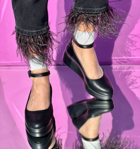 Pantofi Casual Cod:W-32 Black - Img 3