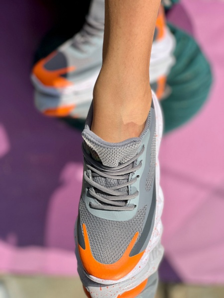 Pantofi Sport Cod: 55522 Grey/Orange - Img 3