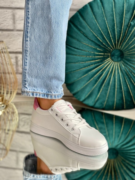 Pantofi sport cod:A69White/Pink - Img 3