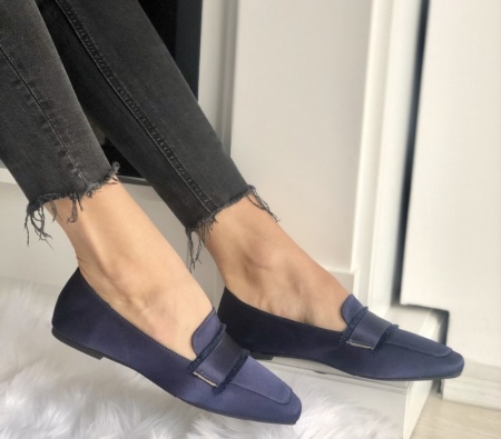Pantofi Cod: KFL-508 Navy Satin - Img 2