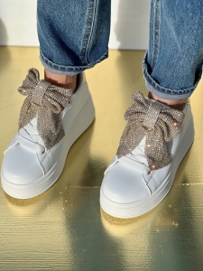 Pantofi Sport Cod: BK-72 White/Gold
