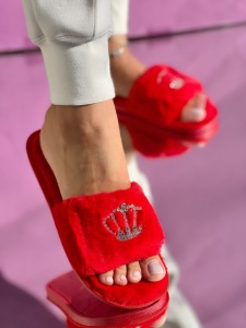 Papuci de casa Cod: 02 Crown Red