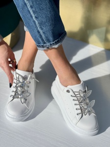 Pantofi Sport Cod: BK-68 White/Silver