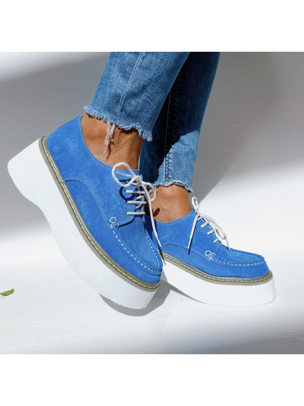 Pantofi Mondo Blu Piele naturala