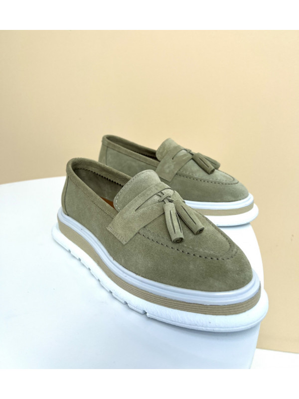 Pantofi Nappa Avocado Piele naturala