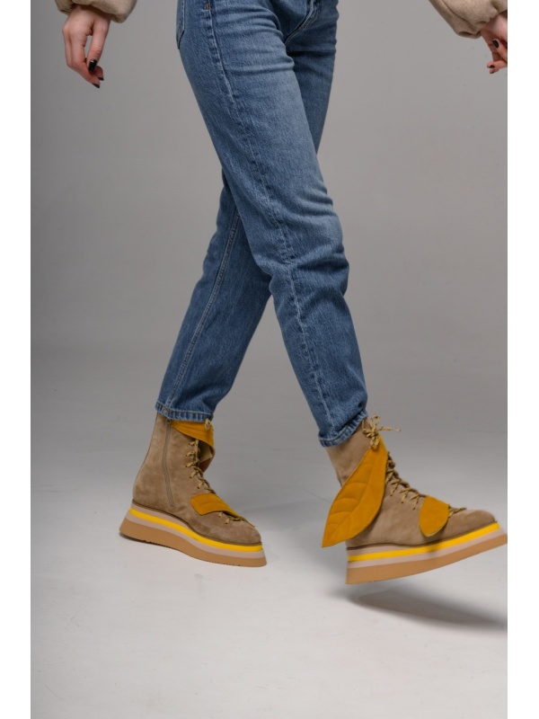 Ghete bocanci Leaf Duet piele naturala