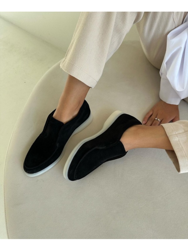 Ghetute Lara S piele intoarsa Negru
