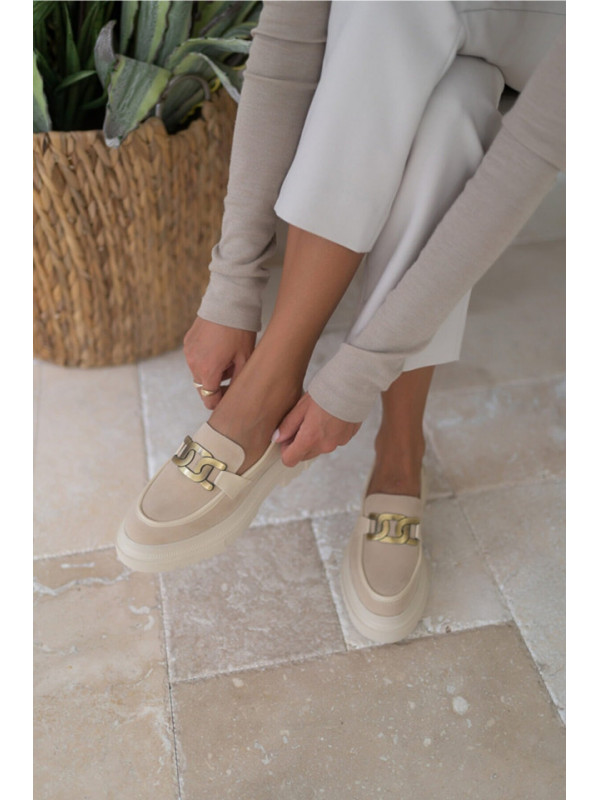 Pantofi Cream Loafers