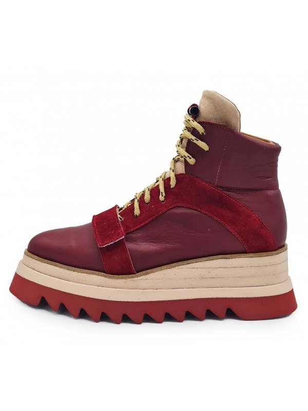 Ghete bocanci Charm Bordeaux piele naturala