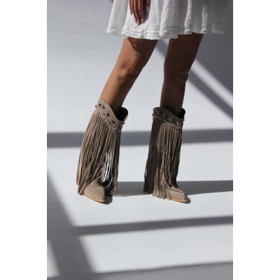 Cizme Bohemian piele naturală