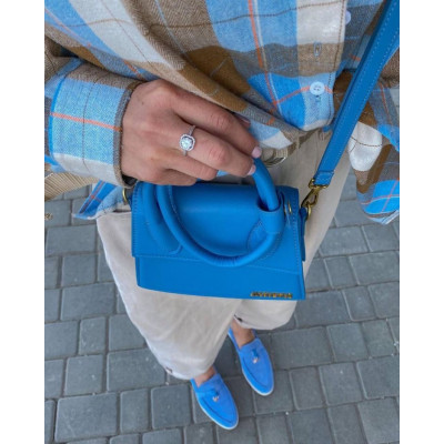 Pantofi mocasini Lara Baby Bleu piele intoarsa - Img 5