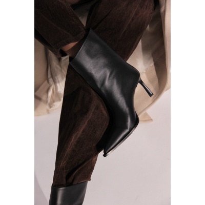 Botine cu toc Matilde Negru Matte - Img 5