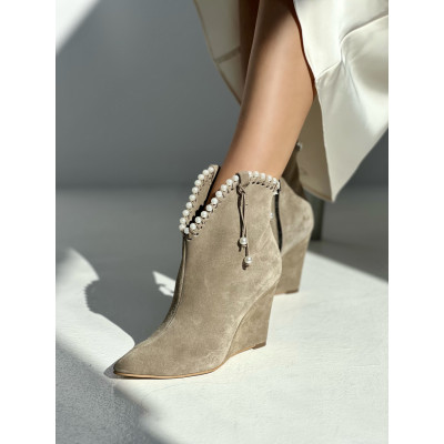 Botine Perolado Bej - Img 1